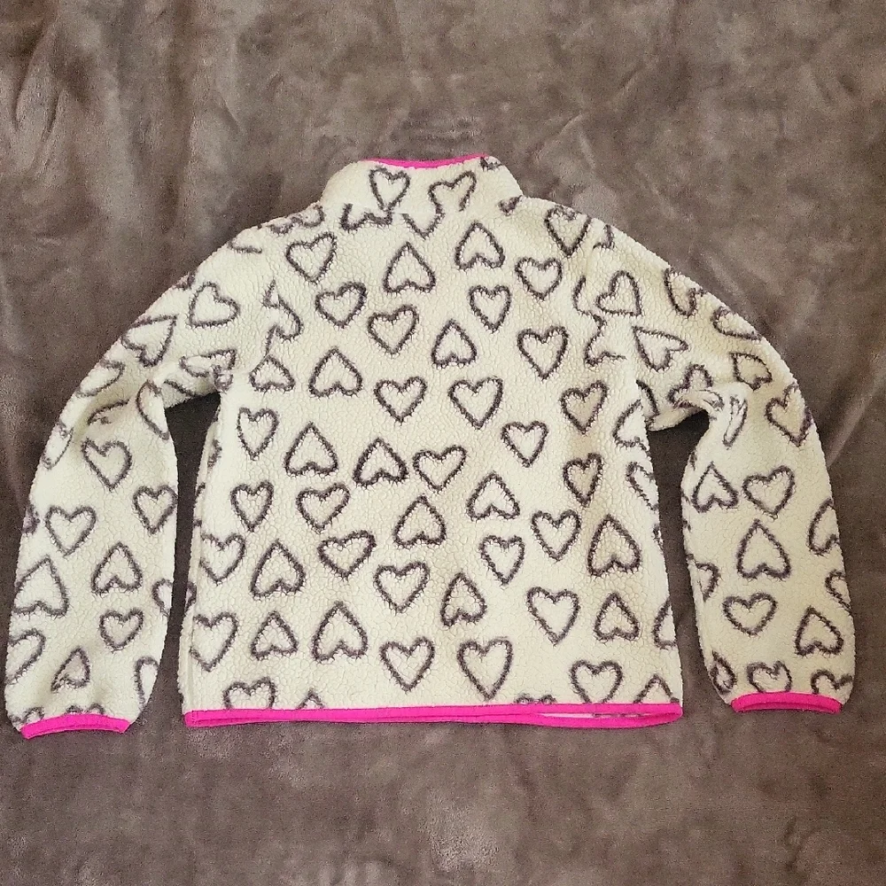 Cat & Jack Heart Pattern Fleece Pullover - Picture 6 of 8